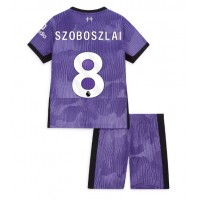 Echipament fotbal Liverpool Szoboszlai Dominik #8 Tricou Treilea 2023-24 pentru copii maneca scurta (+ Pantaloni scurti)